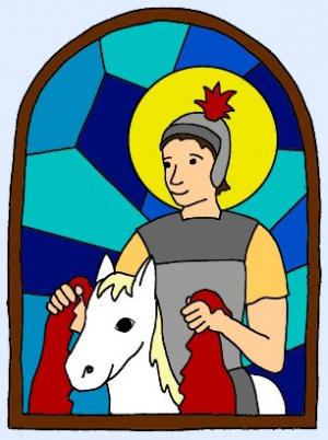 Martin na bílém koni